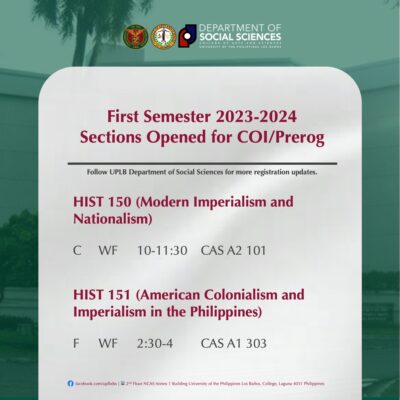 announcements Courses opened for COI