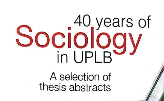 40 years Sociology in UPLB